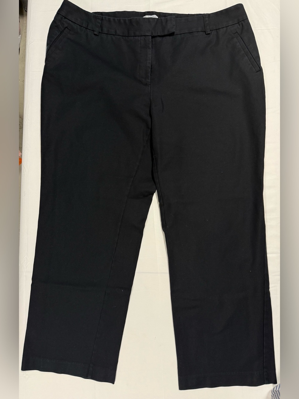 Charter Club Woman Black Straight Leg Pants 22W Stretch Career Workwear